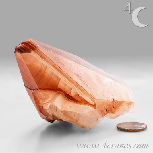Red Diamond Calcite, glassy, gemmy diamond shaped geometries otherwise known as rhombohedrons and or scalenohedrons are combined with iron oxide hematoid inclusions. www.4crones.com