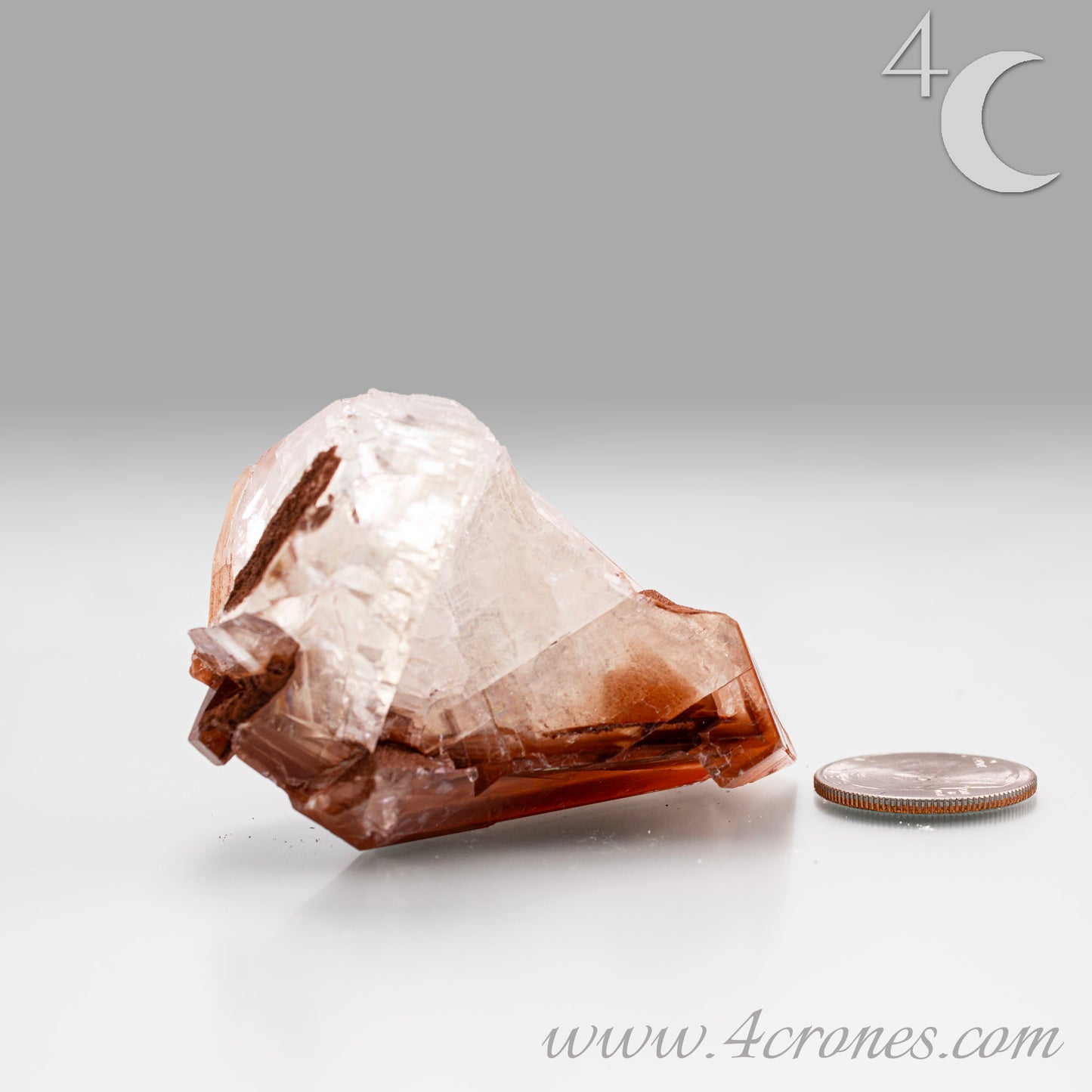 Red Diamond Calcite, glassy, gemmy diamond shaped geometries otherwise known as rhombohedrons and or scalenohedrons are combined with iron oxide hematoid inclusions. www.4crones.com