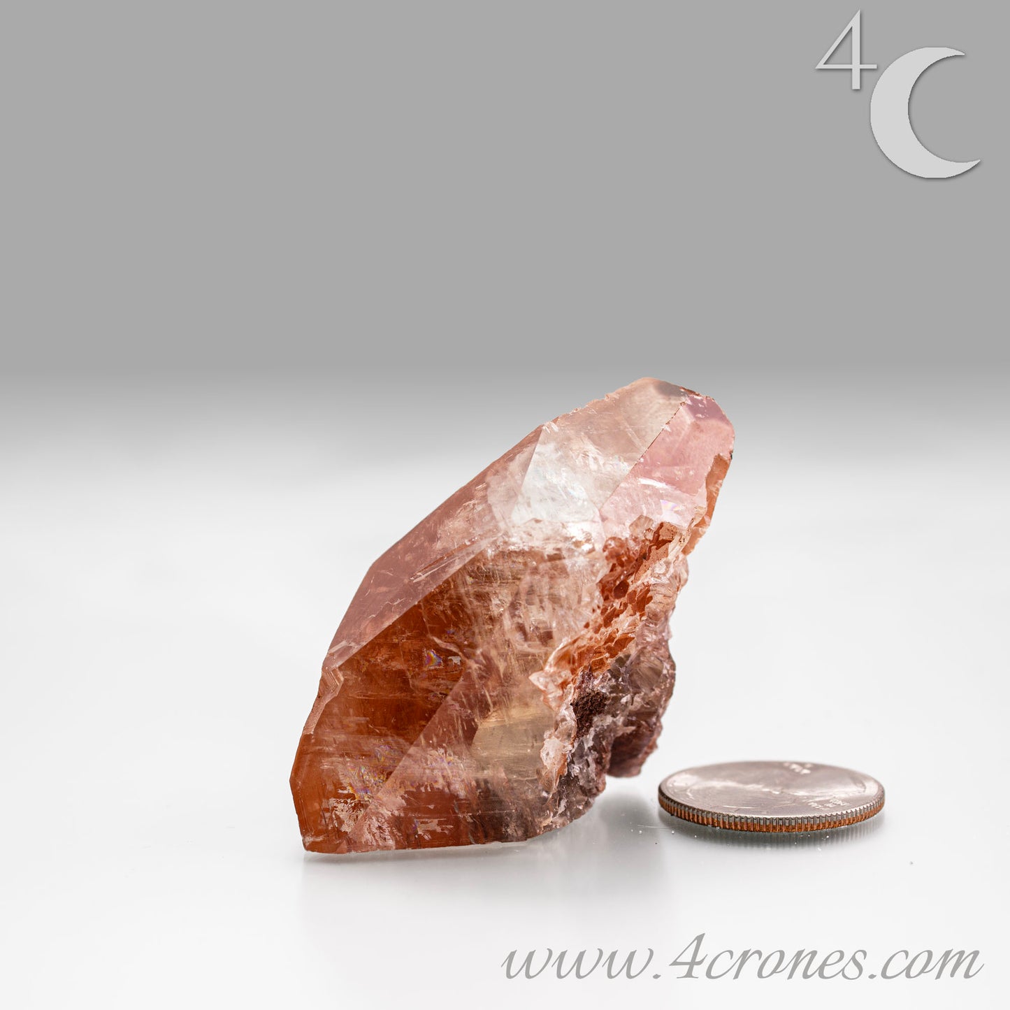 Red Diamond Calcite, glassy, gemmy diamond shaped geometries otherwise known as rhombohedrons and or scalenohedrons are combined with iron oxide hematoid inclusions. www.4crones.com