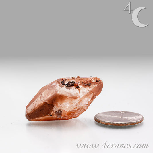 Red Diamond Calcite, glassy, gemmy diamond shaped geometries otherwise known as rhombohedrons and or scalenohedrons are combined with iron oxide hematoid inclusions. www.4crones.com