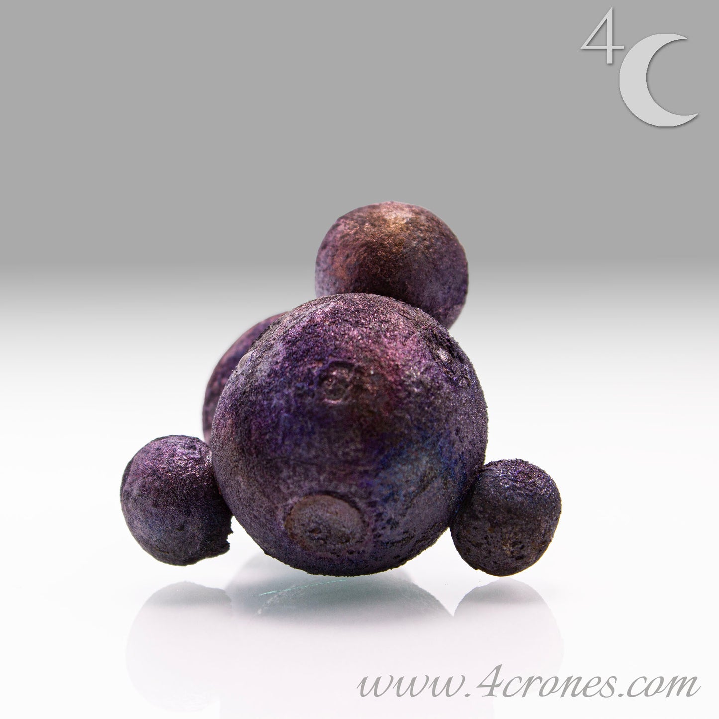 These stunning Chalcopyrite copper iron sulfide spheres (CuFeS₂) showcase a metallic golden luster with vibrant iridescent hues of purple, blue, and green. Formed through hydrothermal processes in Daye, Hubei Province, they crystallize in the tetragonal system and are valued for their aesthetic and energetic properties.