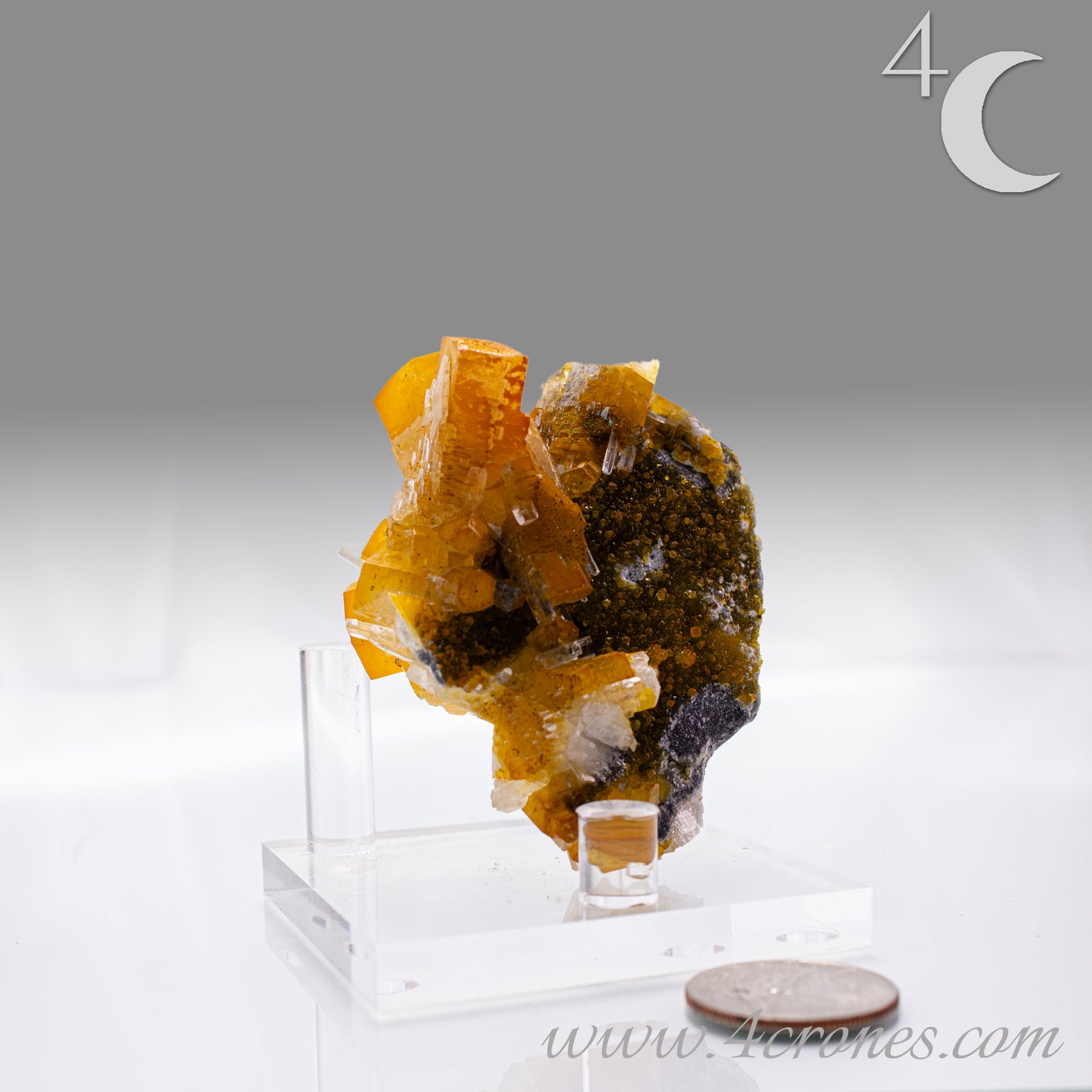Iridescent Columnar Calcite is a striking variety of calcite distinguished by its naturally occurring columnar structure and shimmering, pearlescent sheen. This calcium carbonate mineral forms in elongated, parallel crystal columns, often displaying a soft, ethereal glow due to light interference within its layers. Its iridescence results from microscopic structural variations that reflect and refract light, producing subtle flashes of color that shift with movement. 