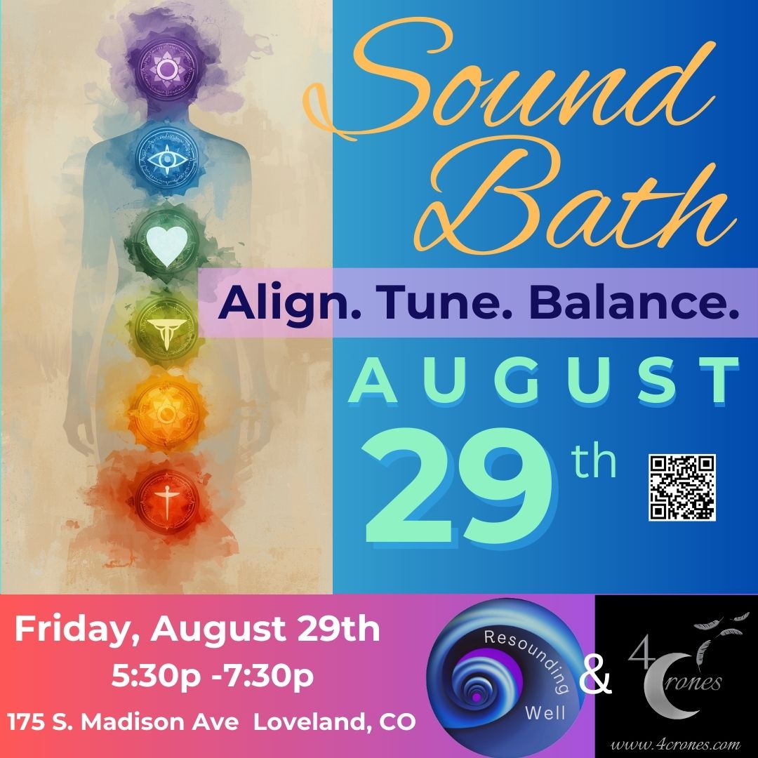 Sound Bath at 4 Crones August 29th