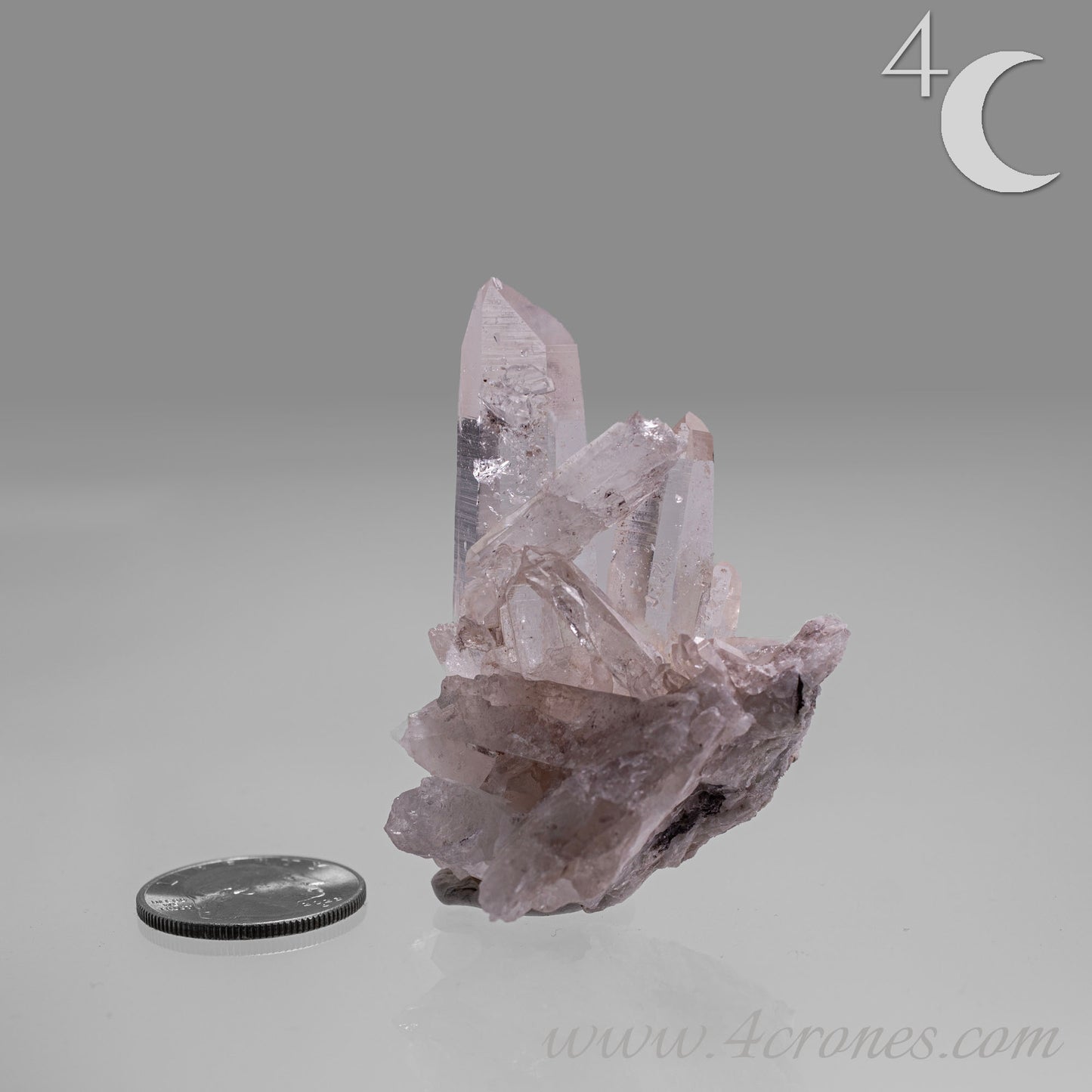 Our Lithium Quartz crystals are to die for. These dazzling specimens are astonishingly crystal clear with the softest touches of pinks and mauves. The Lumerian lines are so crisp and clean you can almost hear the ancient stories pouring out of them. These beauties will take your breath away, we kid you not. www.4crones.com