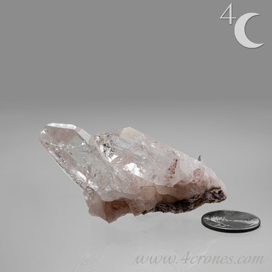 Our Lithium Quartz crystals are to die for. These dazzling specimens are astonishingly crystal clear with the softest touches of pinks and mauves. The Lumerian lines are so crisp and clean you can almost hear the ancient stories pouring out of them. These beauties will take your breath away, we kid you not. www.4crones.com