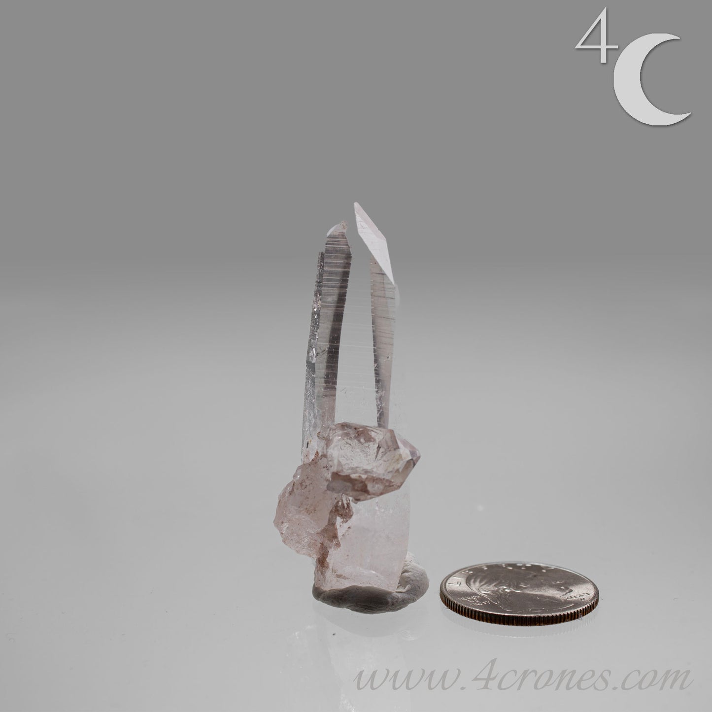 Our Lithium Quartz crystals are to die for. These dazzling specimens are astonishingly crystal clear with the softest touches of pinks and mauves. The Lumerian lines are so crisp and clean you can almost hear the ancient stories pouring out of them. These beauties will take your breath away, we kid you not. www.4crones.com