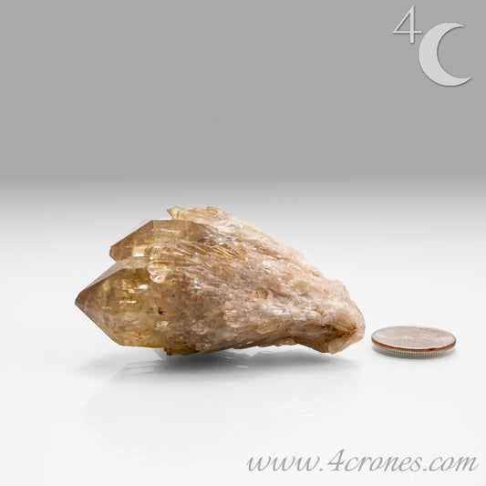 Kundalini Citrine Quartz is a stunning and rare variety of Citrine found exclusively in the Democratic Republic of Congo. This Natural Citrine is also characterized by a distinct formation of multiple terminated smaller Kundalini Quartz crystals.