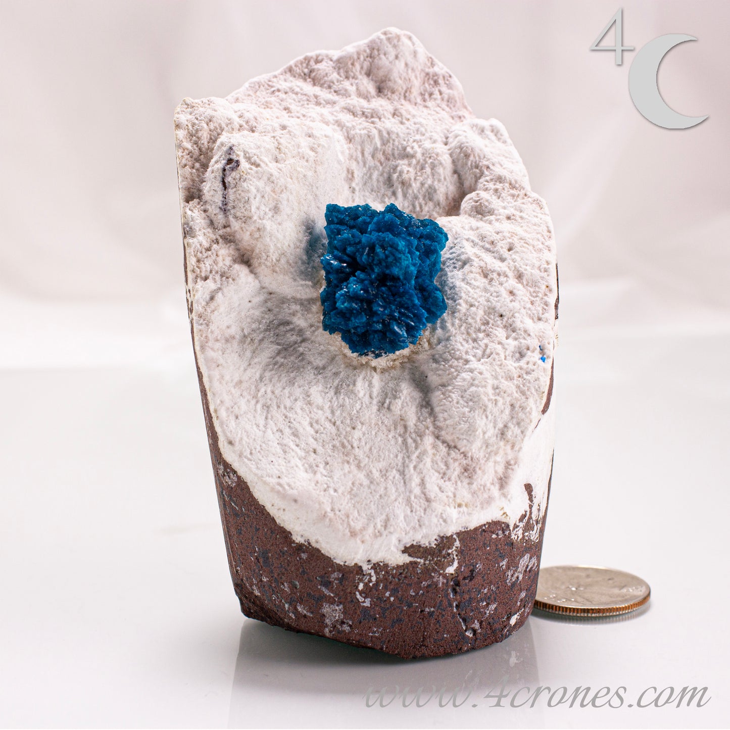 Cavansite is a rare calcium vanadium silicate mineral prized for its vivid blue color and rosette-like crystal formations