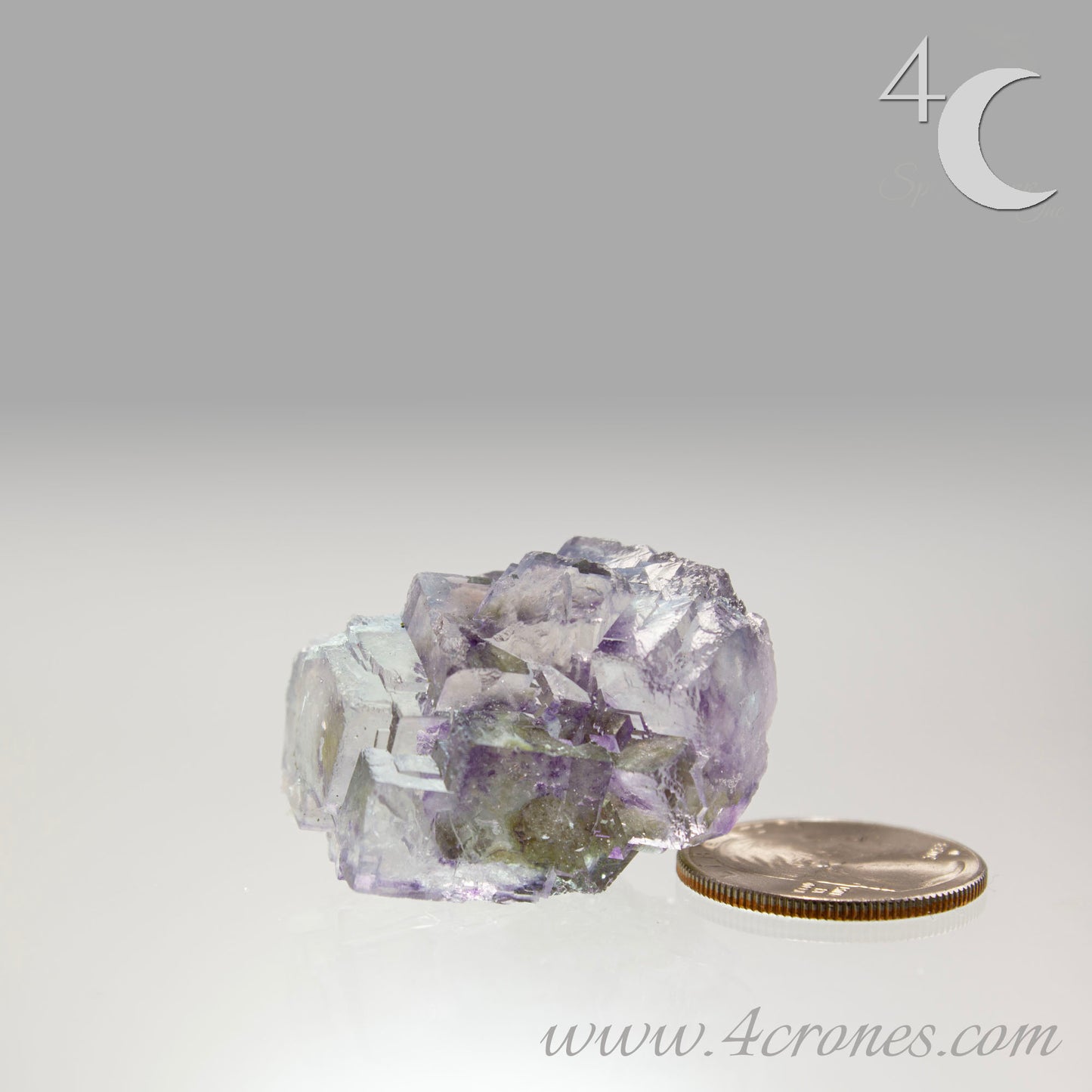 Yaogangxian fluorite is cherished for its exceptional quality and crisp beauty with stunning water-like cubic crystals and purple-blue phantoms that create a mesmerizing effect. www.4crones.com