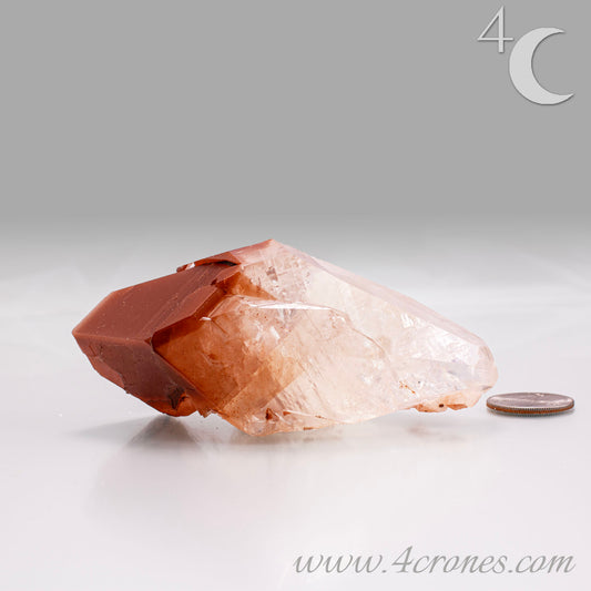 Red Diamond Calcite, glassy, gemmy diamond shaped geometries otherwise known as rhombohedrons and or scalenohedrons are combined with iron oxide hematoid inclusions. www.4crones.com