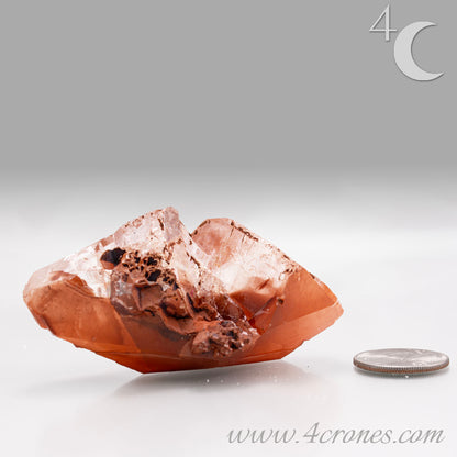 Red Diamond Calcite, glassy, gemmy diamond shaped geometries otherwise known as rhombohedrons and or scalenohedrons are combined with iron oxide hematoid inclusions. www.4crones.com