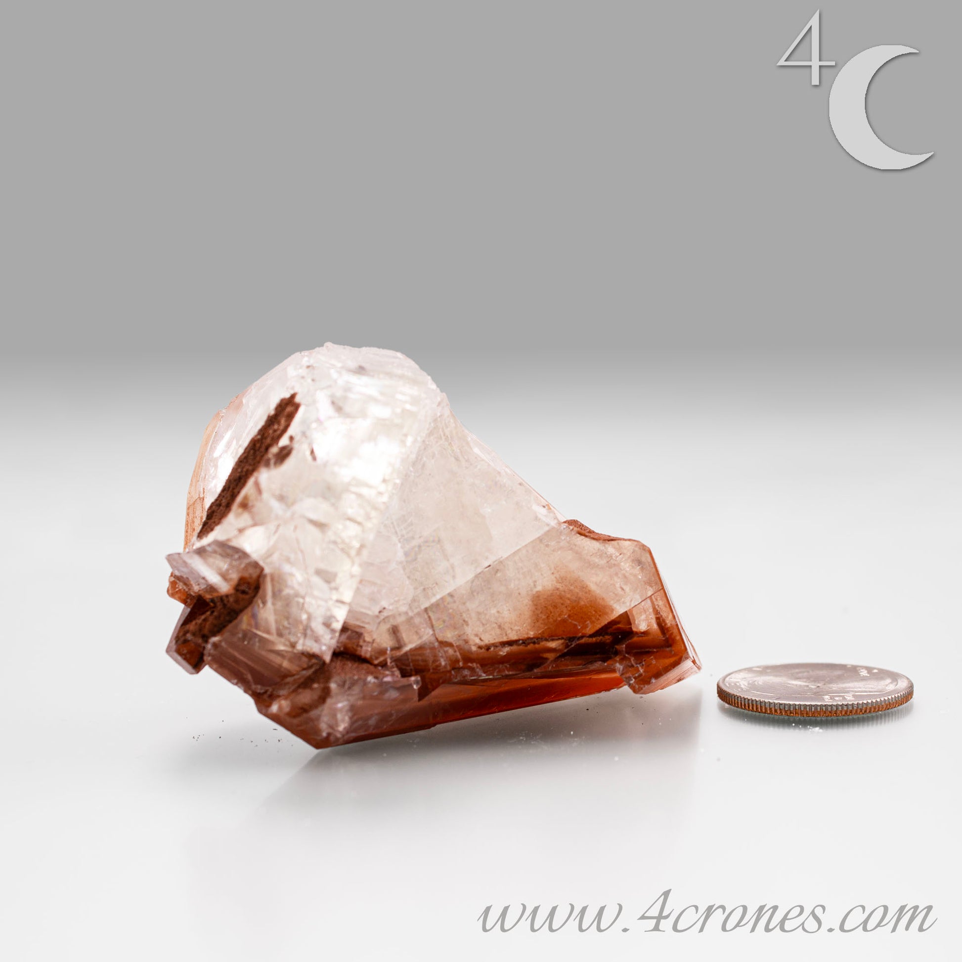 Red Diamond Calcite, glassy, gemmy diamond shaped geometries otherwise known as rhombohedrons and or scalenohedrons are combined with iron oxide hematoid inclusions. www.4crones.com