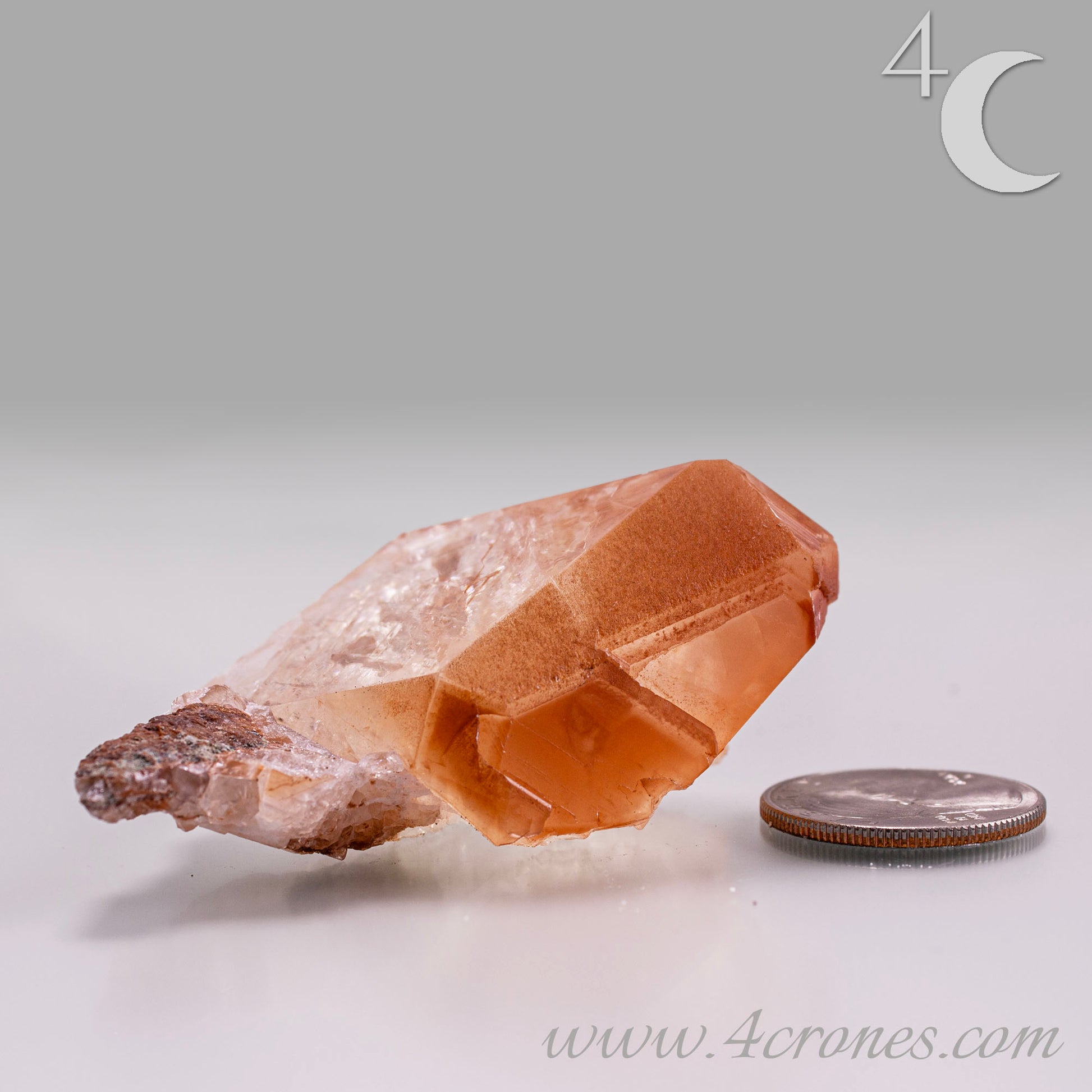 Red Diamond Calcite, glassy, gemmy diamond shaped geometries otherwise known as rhombohedrons and or scalenohedrons are combined with iron oxide hematoid inclusions. www.4crones.com