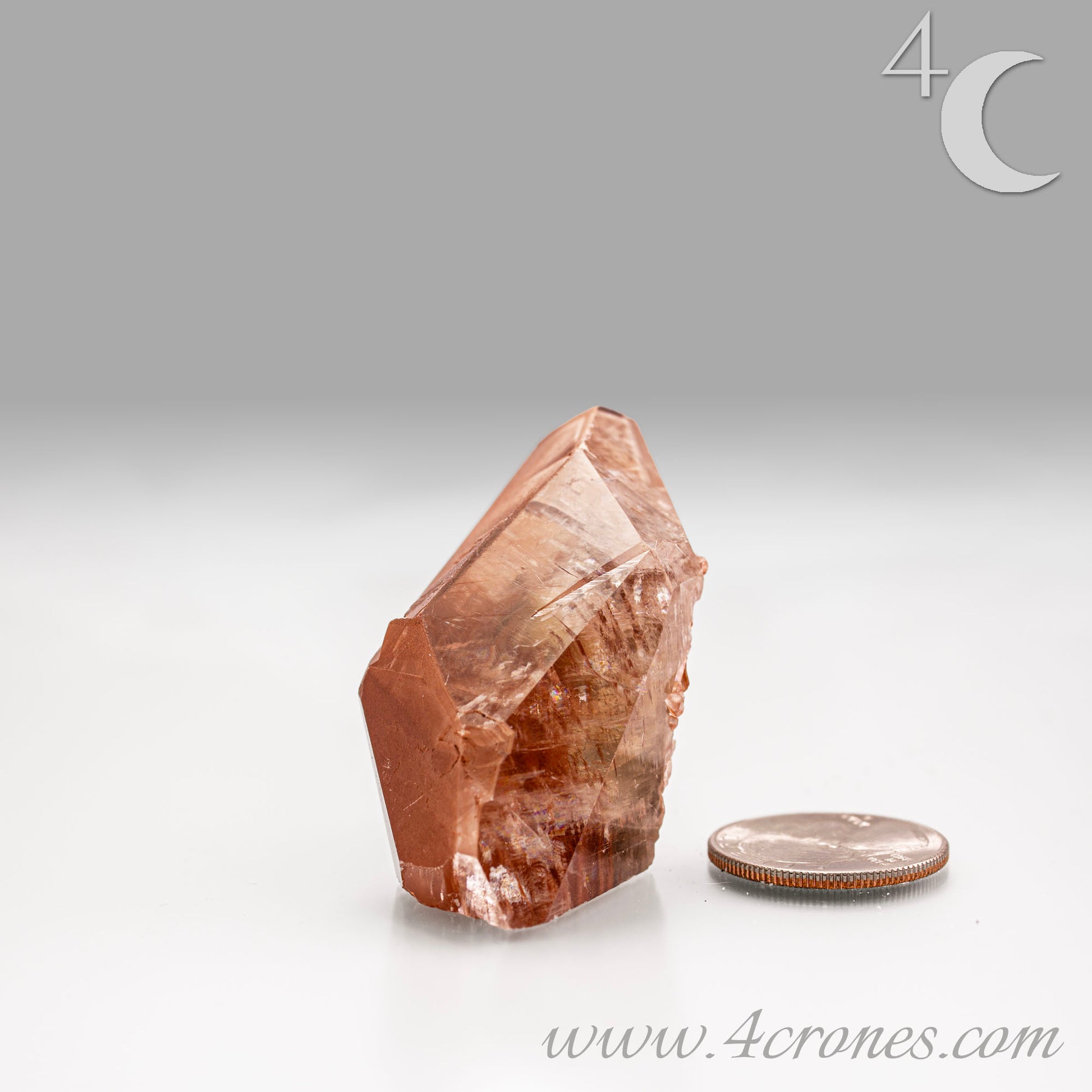Red Diamond Calcite, glassy, gemmy diamond shaped geometries otherwise known as rhombohedrons and or scalenohedrons are combined with iron oxide hematoid inclusions. www.4crones.com