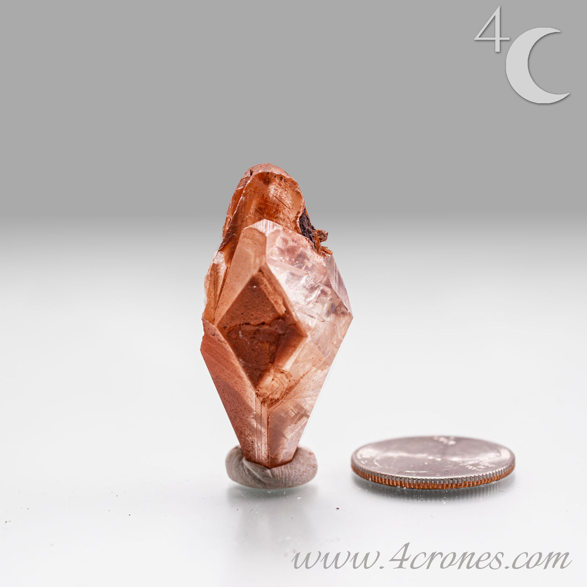 Red Diamond Calcite, glassy, gemmy diamond shaped geometries otherwise known as rhombohedrons and or scalenohedrons are combined with iron oxide hematoid inclusions. www.4crones.com