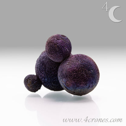These stunning Chalcopyrite copper iron sulfide spheres (CuFeS₂) showcase a metallic golden luster with vibrant iridescent hues of purple, blue, and green. Formed through hydrothermal processes in Daye, Hubei Province, they crystallize in the tetragonal system and are valued for their aesthetic and energetic properties.