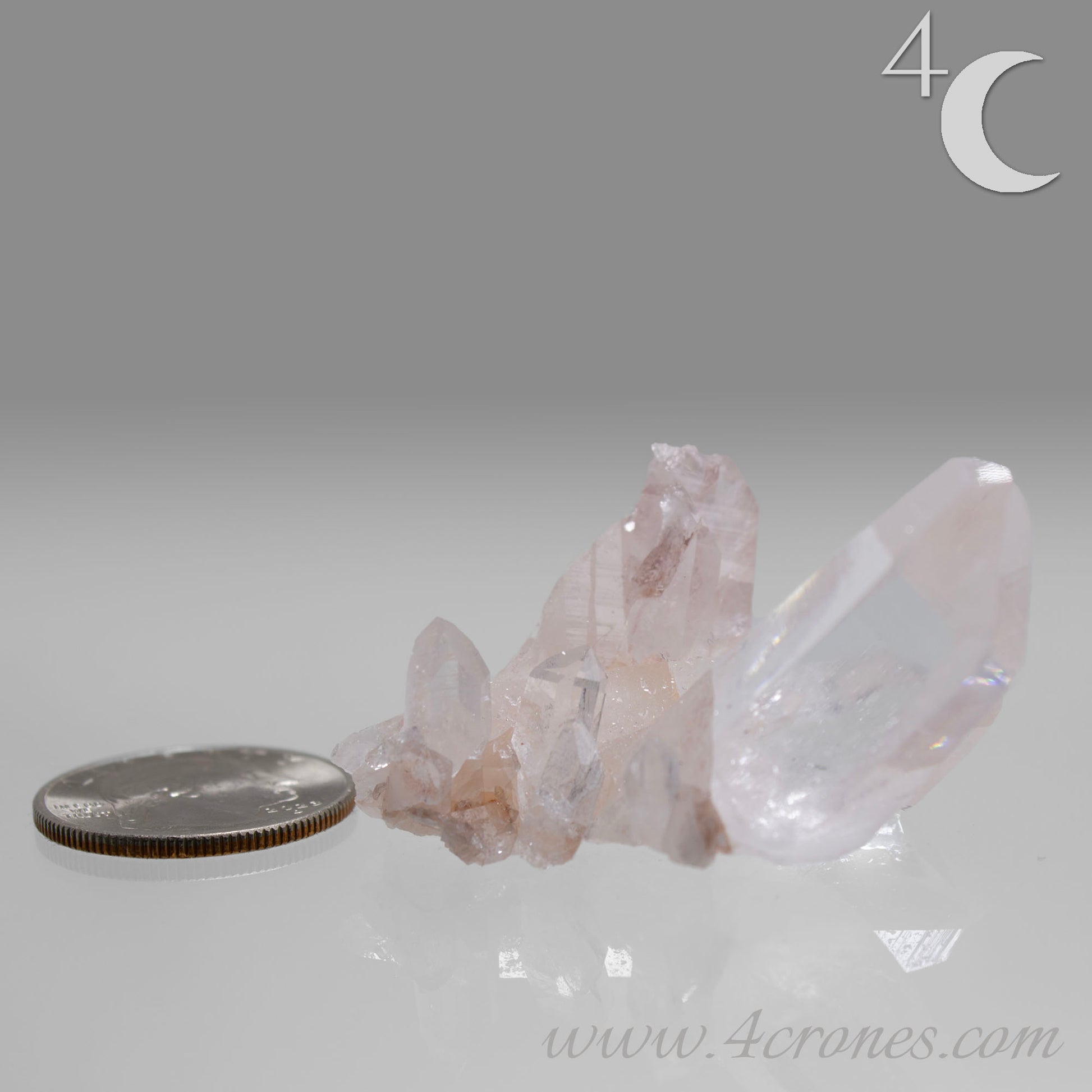 Our Lithium Quartz crystals are to die for. These dazzling specimens are astonishingly crystal clear with the softest touches of pinks and mauves. The Lumerian lines are so crisp and clean you can almost hear the ancient stories pouring out of them. These beauties will take your breath away, we kid you not. www.4crones.com