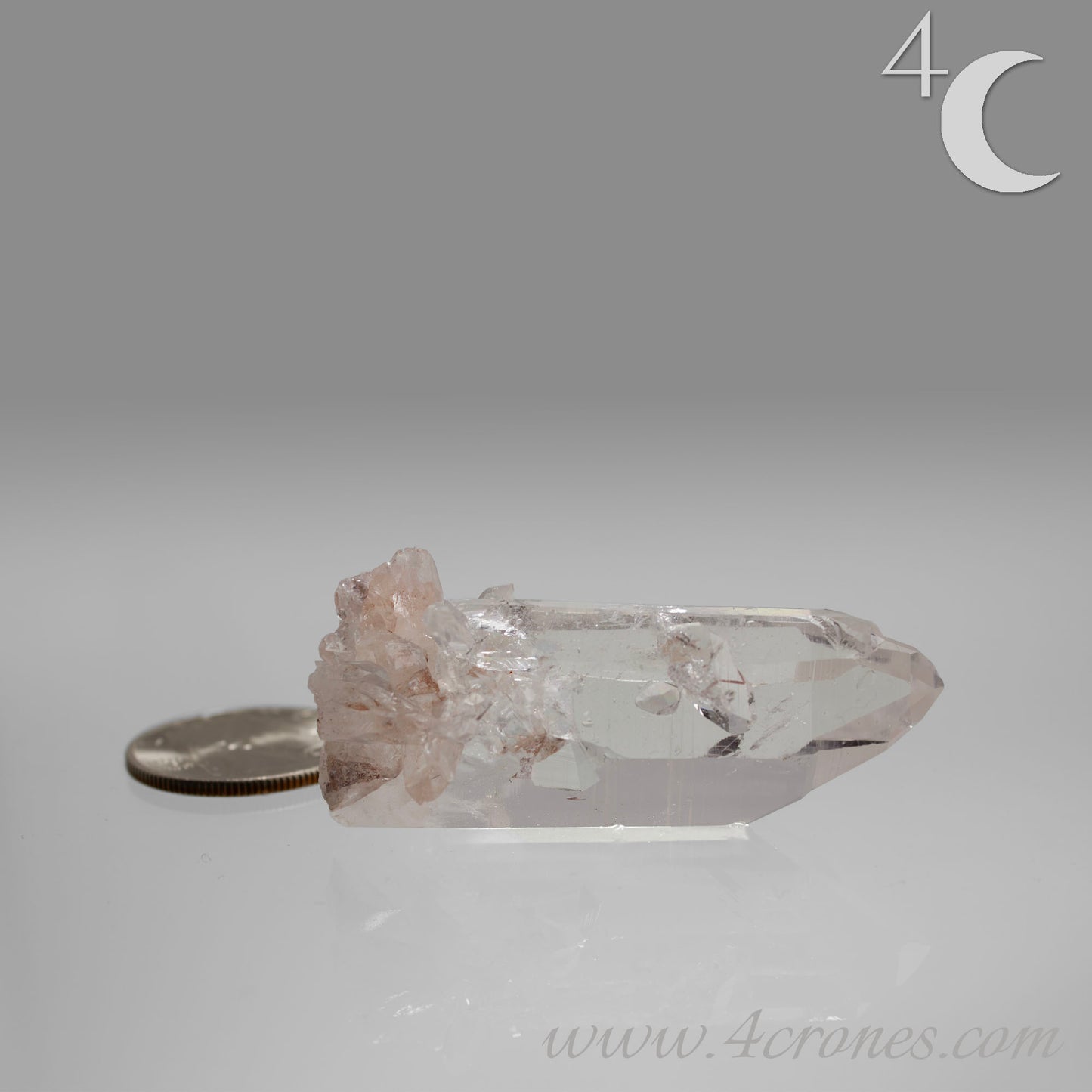 Our Lithium Quartz crystals are to die for. These dazzling specimens are astonishingly crystal clear with the softest touches of pinks and mauves. The Lumerian lines are so crisp and clean you can almost hear the ancient stories pouring out of them. These beauties will take your breath away, we kid you not. www.4crones.com