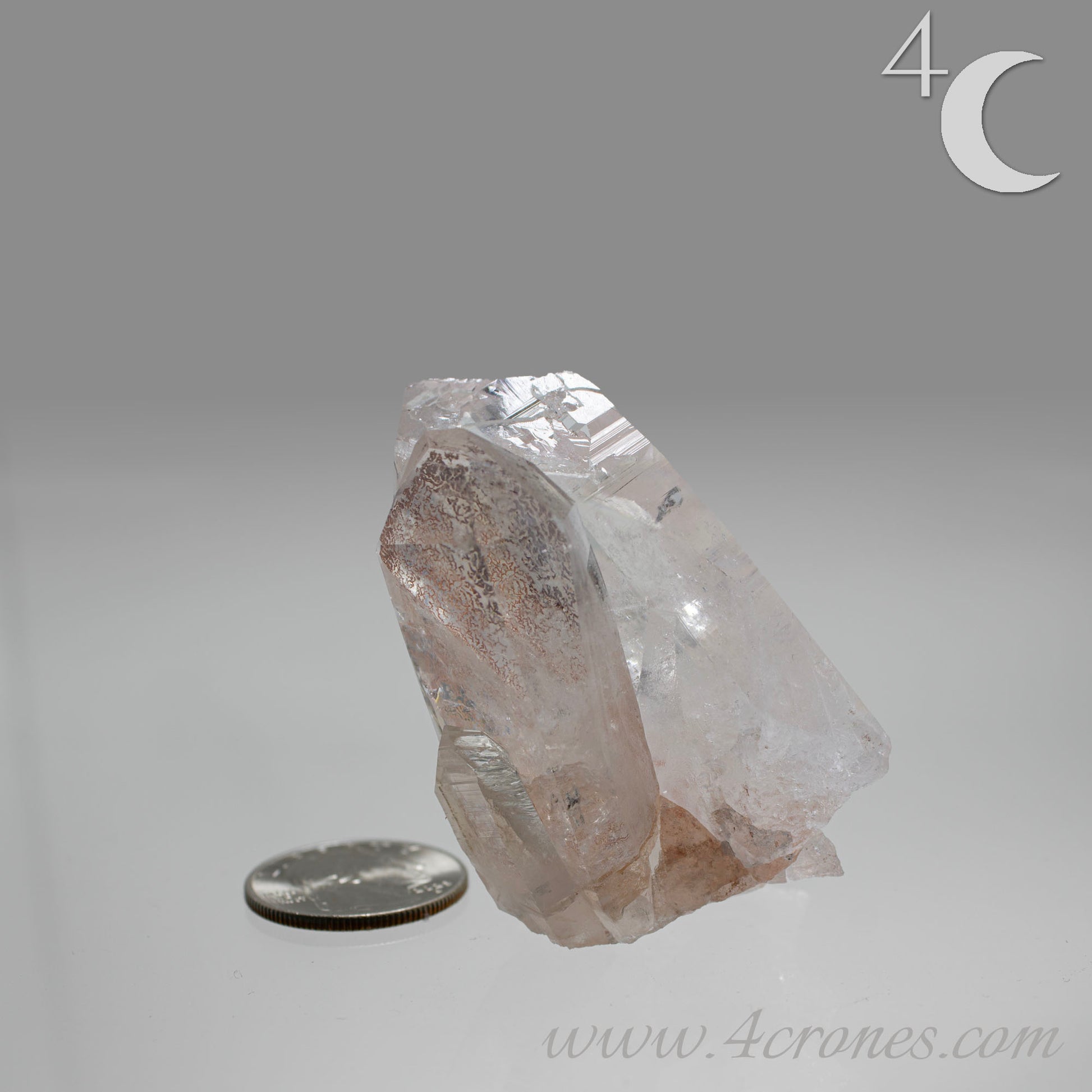 Our Lithium Quartz crystals are to die for. These dazzling specimens are astonishingly crystal clear with the softest touches of pinks and mauves. The Lumerian lines are so crisp and clean you can almost hear the ancient stories pouring out of them. These beauties will take your breath away, we kid you not. www.4crones.com