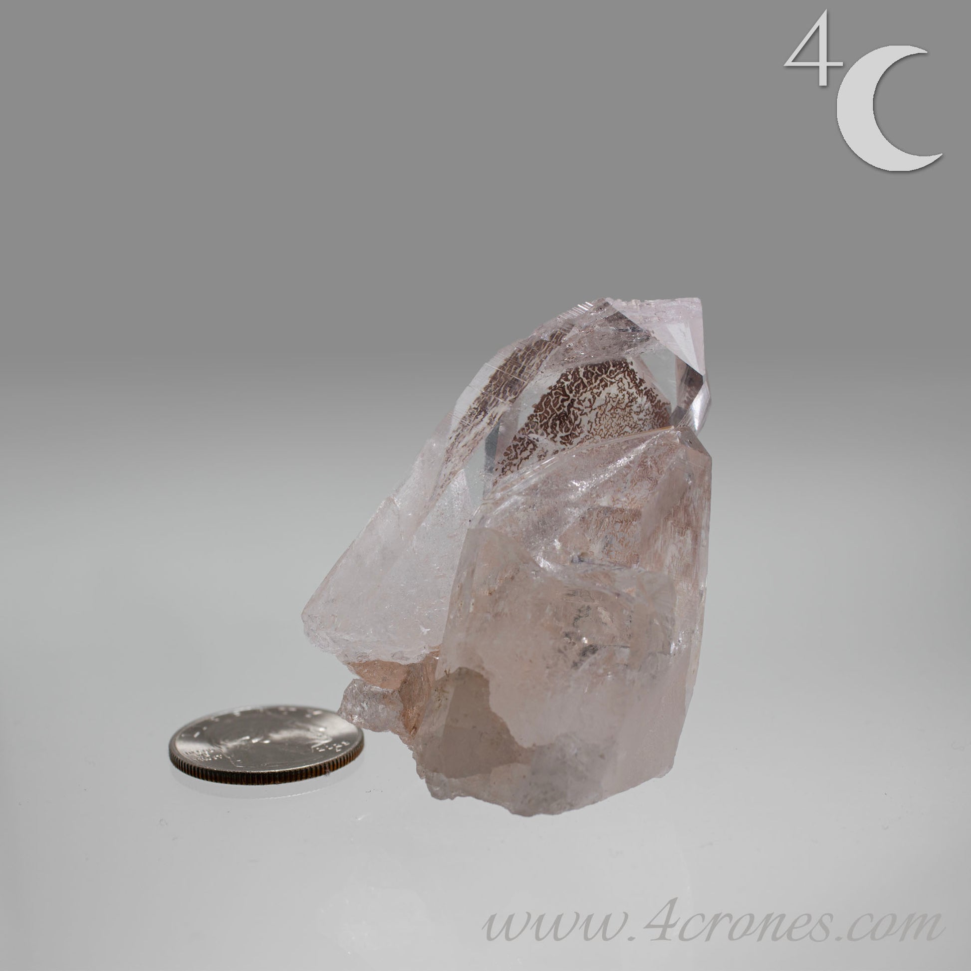 Our Lithium Quartz crystals are to die for. These dazzling specimens are astonishingly crystal clear with the softest touches of pinks and mauves. The Lumerian lines are so crisp and clean you can almost hear the ancient stories pouring out of them. These beauties will take your breath away, we kid you not. www.4crones.com