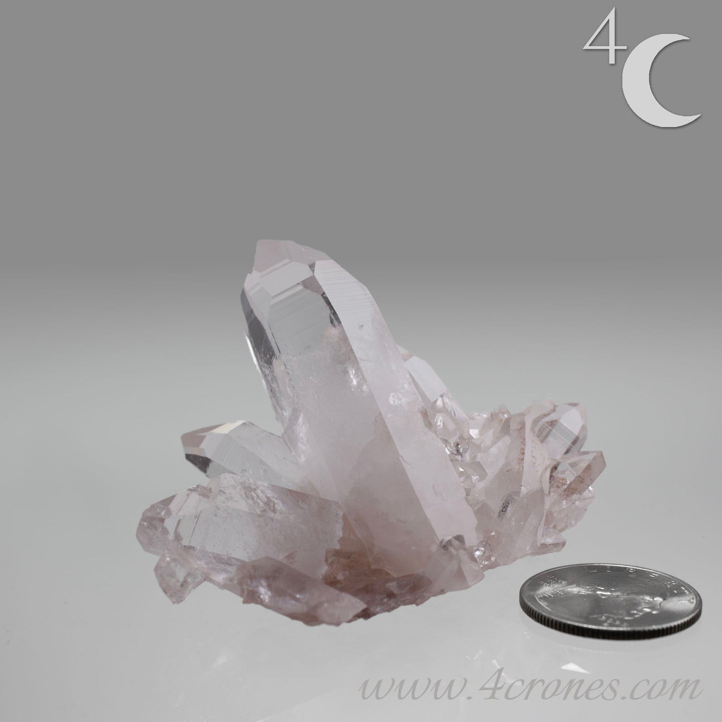 Our Lithium Quartz crystals are to die for. These dazzling specimens are astonishingly crystal clear with the softest touches of pinks and mauves. The Lumerian lines are so crisp and clean you can almost hear the ancient stories pouring out of them. These beauties will take your breath away, we kid you not. www.4crones.com