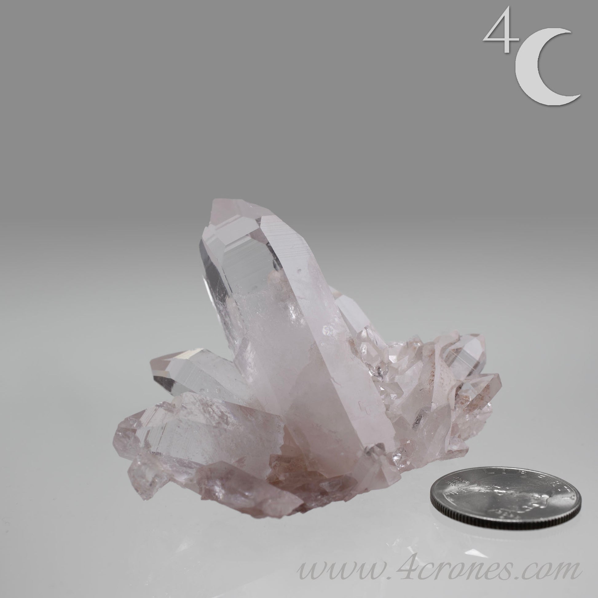Our Lithium Quartz crystals are to die for. These dazzling specimens are astonishingly crystal clear with the softest touches of pinks and mauves. The Lumerian lines are so crisp and clean you can almost hear the ancient stories pouring out of them. These beauties will take your breath away, we kid you not. www.4crones.com