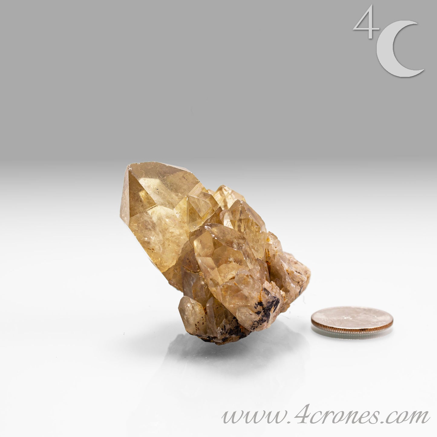 Kundalini Citrine Quartz is a stunning and rare variety of Citrine found exclusively in the Democratic Republic of Congo. This Natural Citrine is also characterized by a distinct formation of multiple terminated smaller Kundalini Quartz crystals.