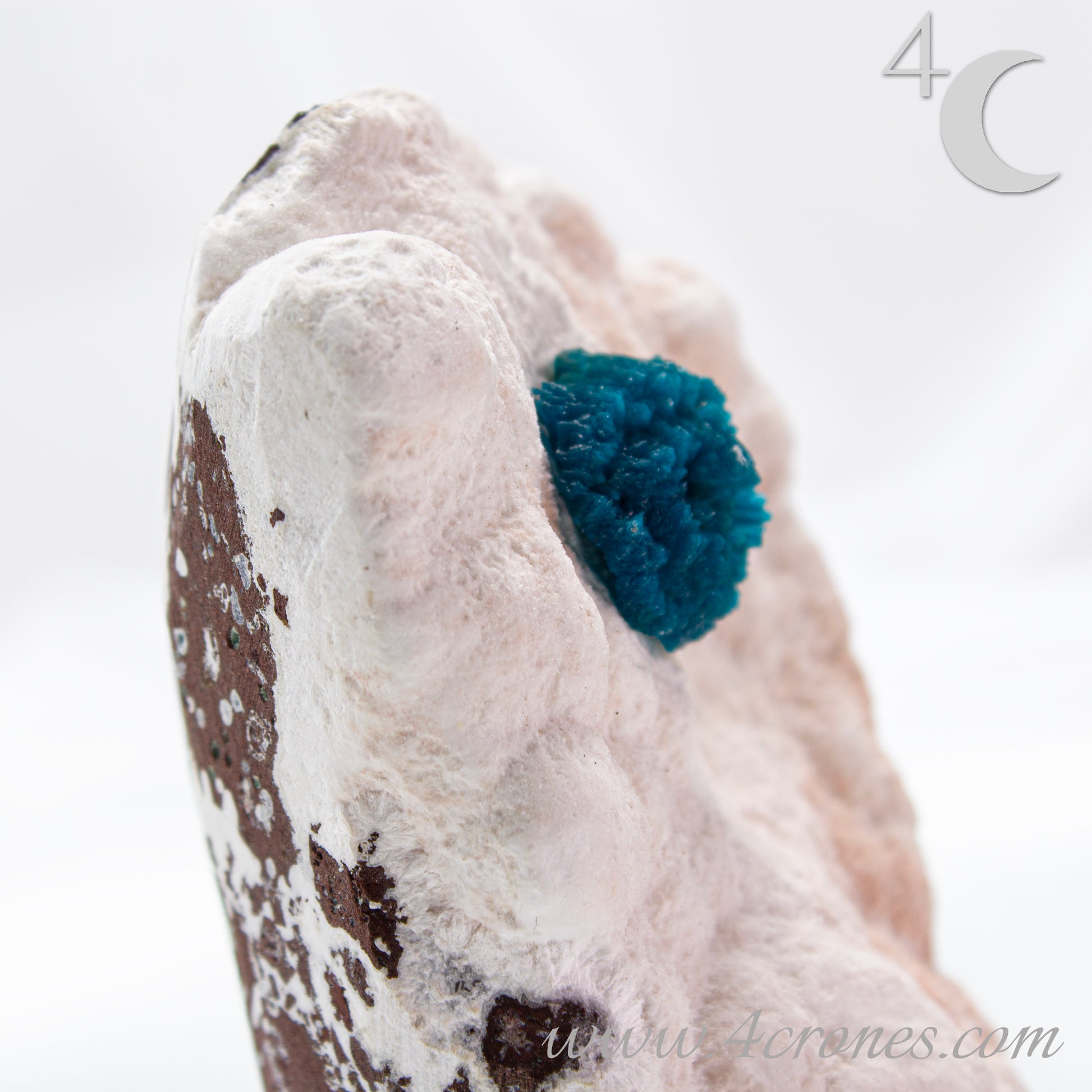 Cavansite is a rare calcium vanadium silicate mineral prized for its vivid blue color and rosette-like crystal formations