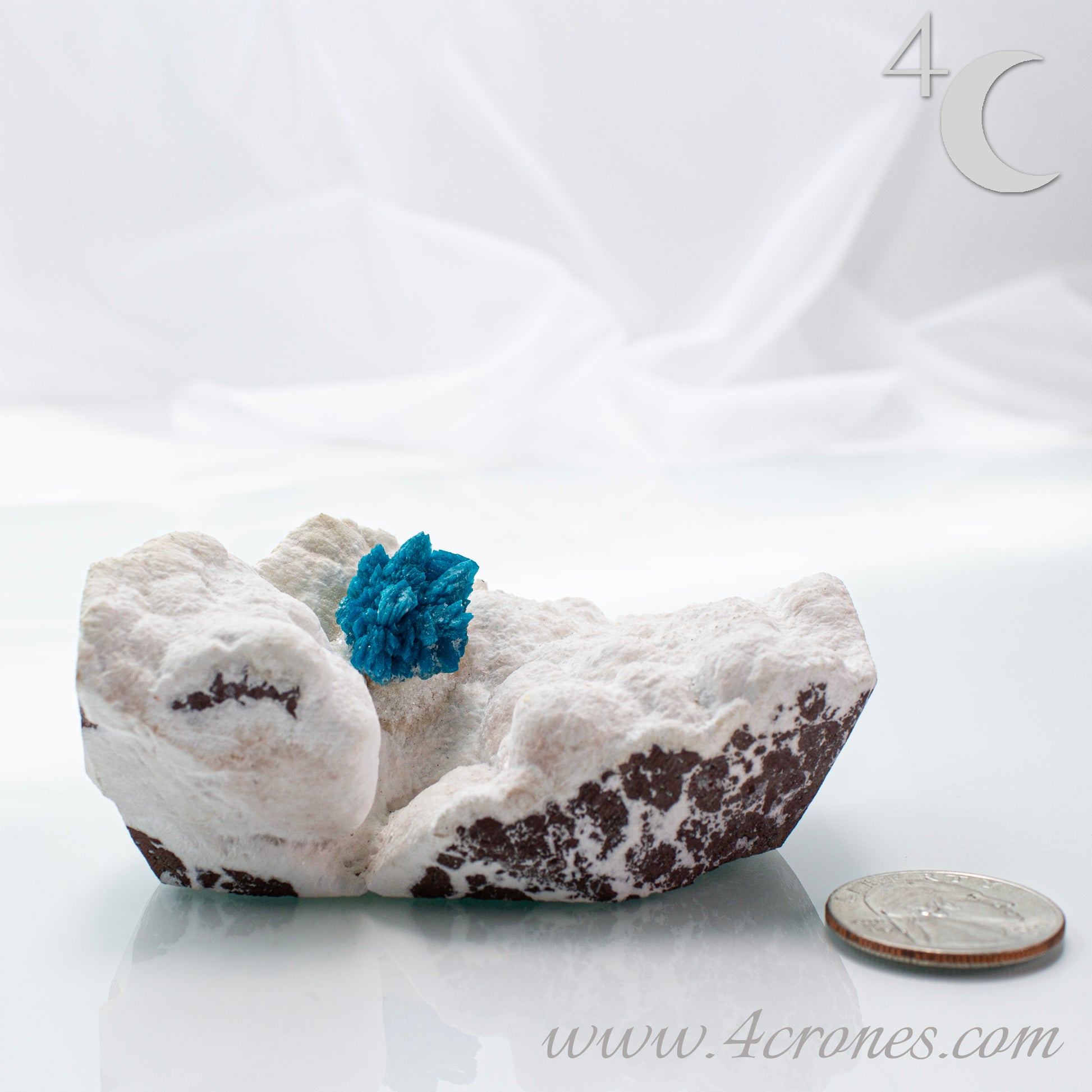 Cavansite is a rare calcium vanadium silicate mineral prized for its vivid blue color and rosette-like crystal formations