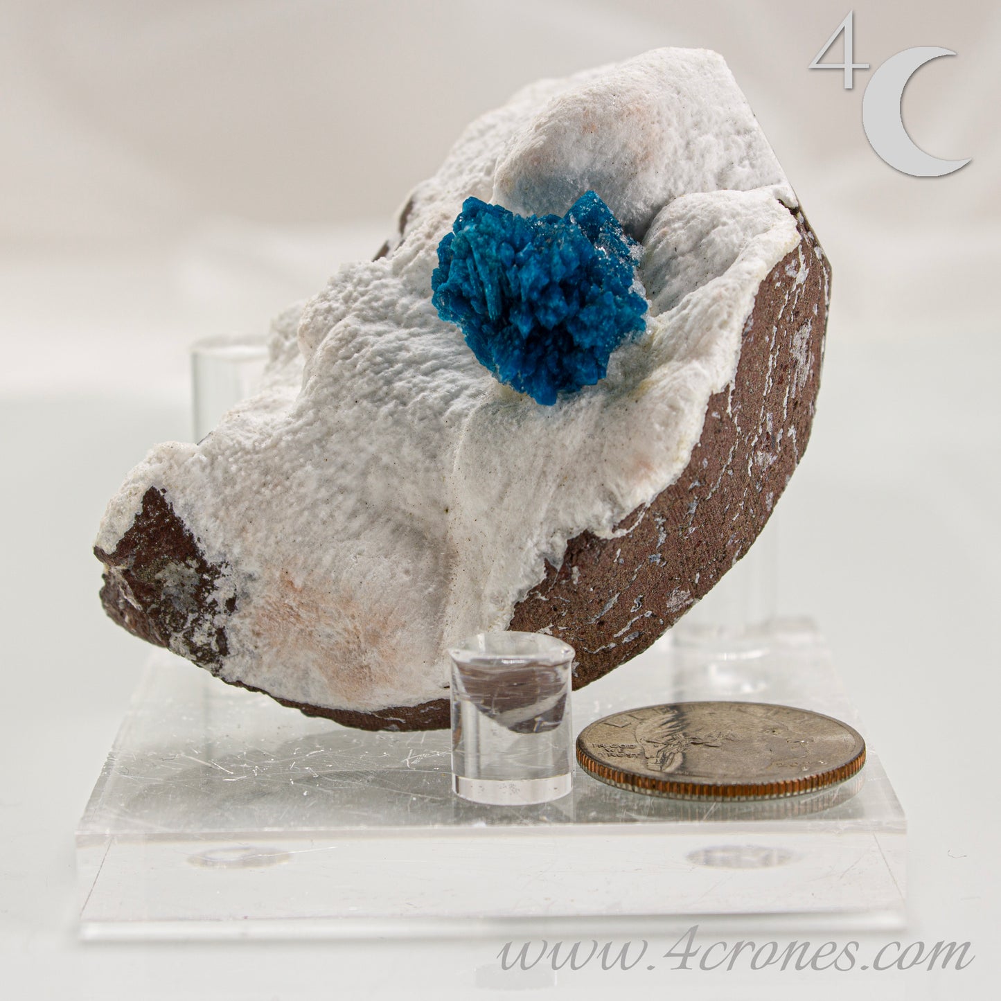 Cavansite is a rare calcium vanadium silicate mineral prized for its vivid blue color and rosette-like crystal formations