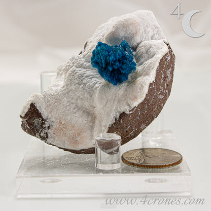 Cavansite is a rare calcium vanadium silicate mineral prized for its vivid blue color and rosette-like crystal formations