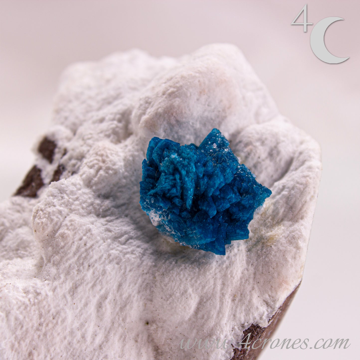 Cavansite is a rare calcium vanadium silicate mineral prized for its vivid blue color and rosette-like crystal formations