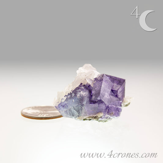 Yaogangxian  fluorite is cherished for its exceptional quality and crisp beauty with stunning water-like cubic crystals and purple-blue phantoms that create a mesmerizing effect.  www.4crones.com