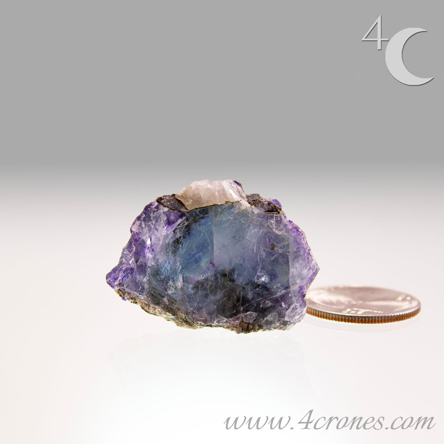 Yaogangxian  fluorite is cherished for its exceptional quality and crisp beauty with stunning water-like cubic crystals and purple-blue phantoms that create a mesmerizing effect.  www.4crones.com