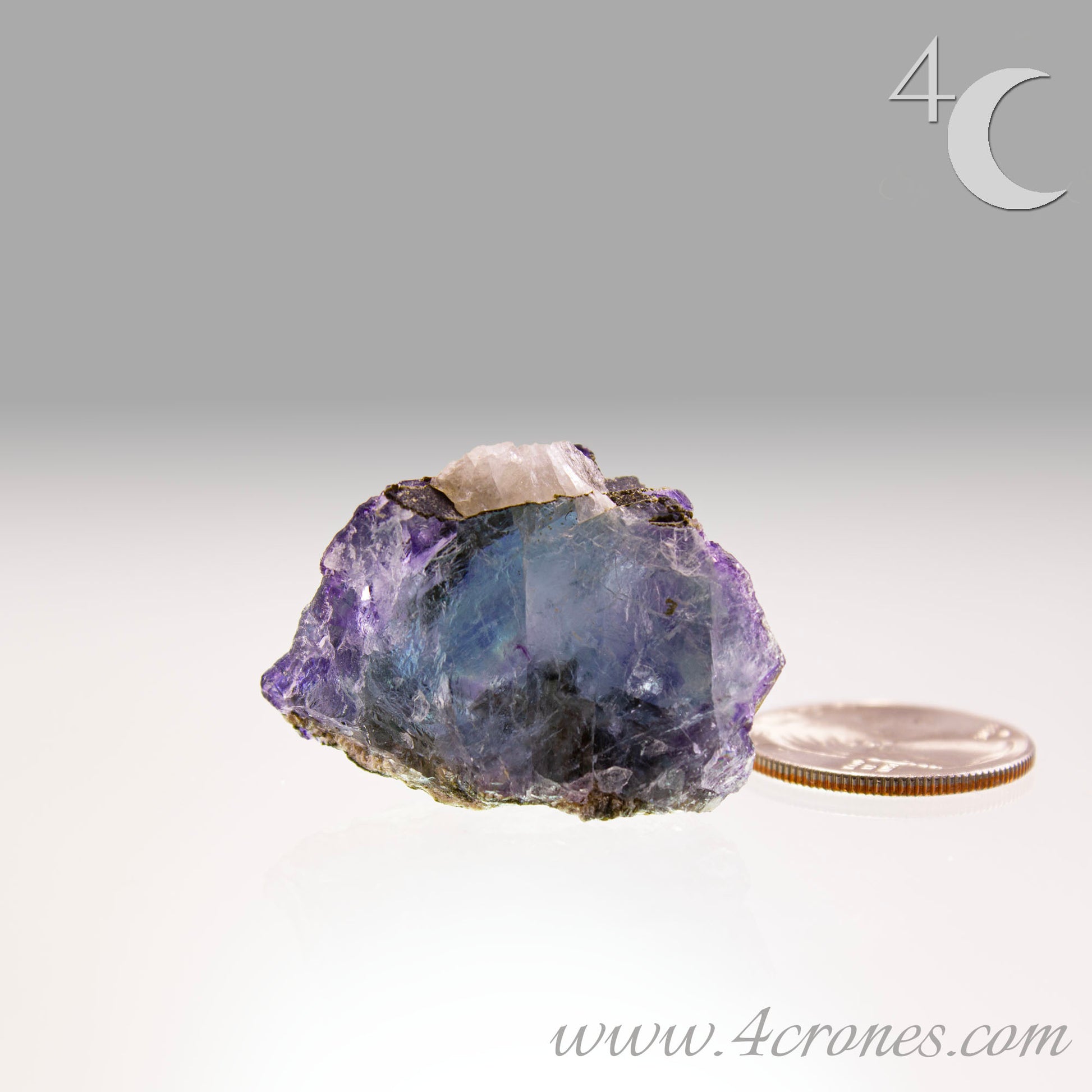 Yaogangxian  fluorite is cherished for its exceptional quality and crisp beauty with stunning water-like cubic crystals and purple-blue phantoms that create a mesmerizing effect.  www.4crones.com