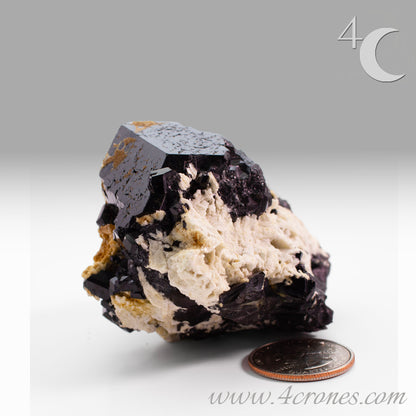  High-quality Black Tourmaline (Schorl) from Erongo, Namibia is an amazingly beautiful specimen with very clear geometric faceting similar to the three-pointed star and is referred to as the Mercedes top by many mineral collectors. www.4crones.com