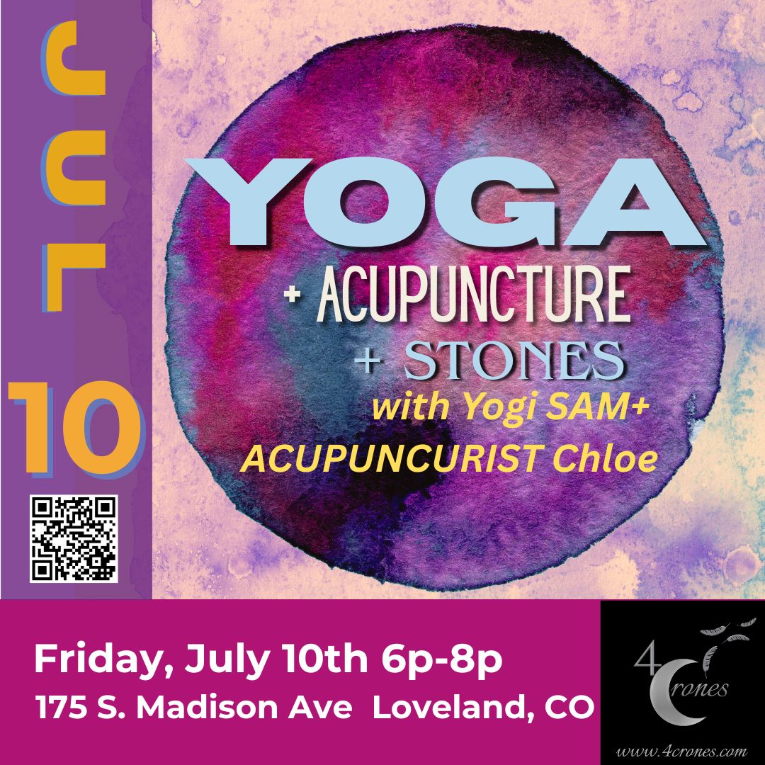 Post card for Yoga Acupuncture experience at 4 Crones