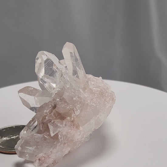 Our Lithium Quartz crystals are to die for. These dazzling specimens are astonishingly crystal clear with the softest touches of pinks and mauves. The Lumerian lines are so crisp and clean you can almost hear the ancient stories pouring out of them. These beauties will take your breath away, we kid you not. www.4crones.com