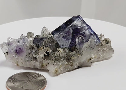 Yaogangxian  fluorite is cherished for its exceptional quality and crisp beauty with stunning water-like cubic crystals and purple-blue phantoms that create a mesmerizing effect.  www.4crones.com