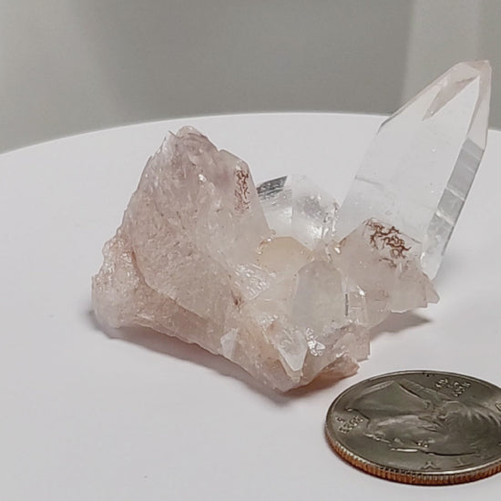 Our Lithium Quartz crystals are to die for. These dazzling specimens are astonishingly crystal clear with the softest touches of pinks and mauves. The Lumerian lines are so crisp and clean you can almost hear the ancient stories pouring out of them. These beauties will take your breath away, we kid you not. www.4crones.com