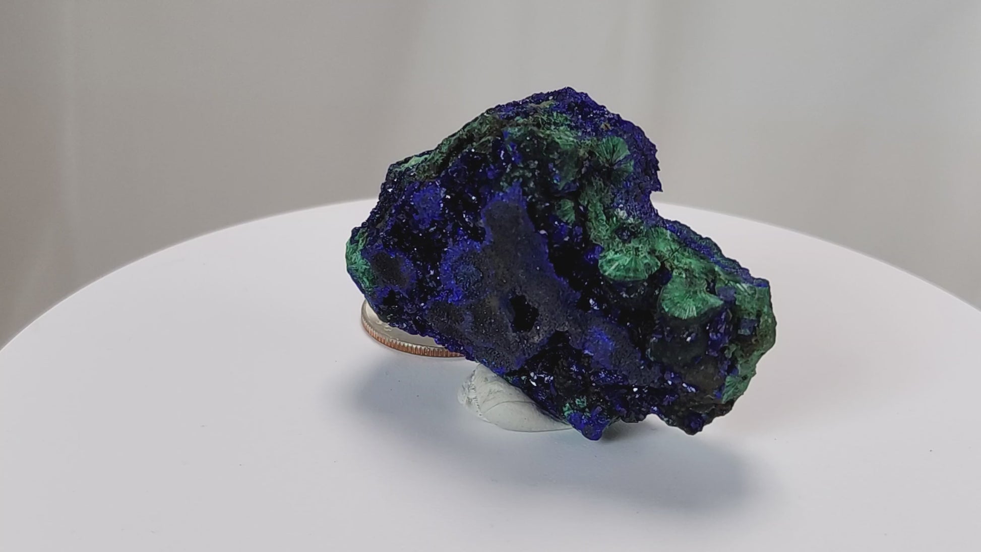 4 Crones Azurite-Malachite specimens are so luscious, with spectacular gemmy azurite crystals showing off the heavenly deep blue colors they are renowned for. They can be found in combination with Malachite acting as a “matrix” of sorts. Azurite is often found in nature mixed with Malachite. With more water content Azurite becomes Malachite. We think of them as siblings whose differing energies complement each other:) www.4crones.com
