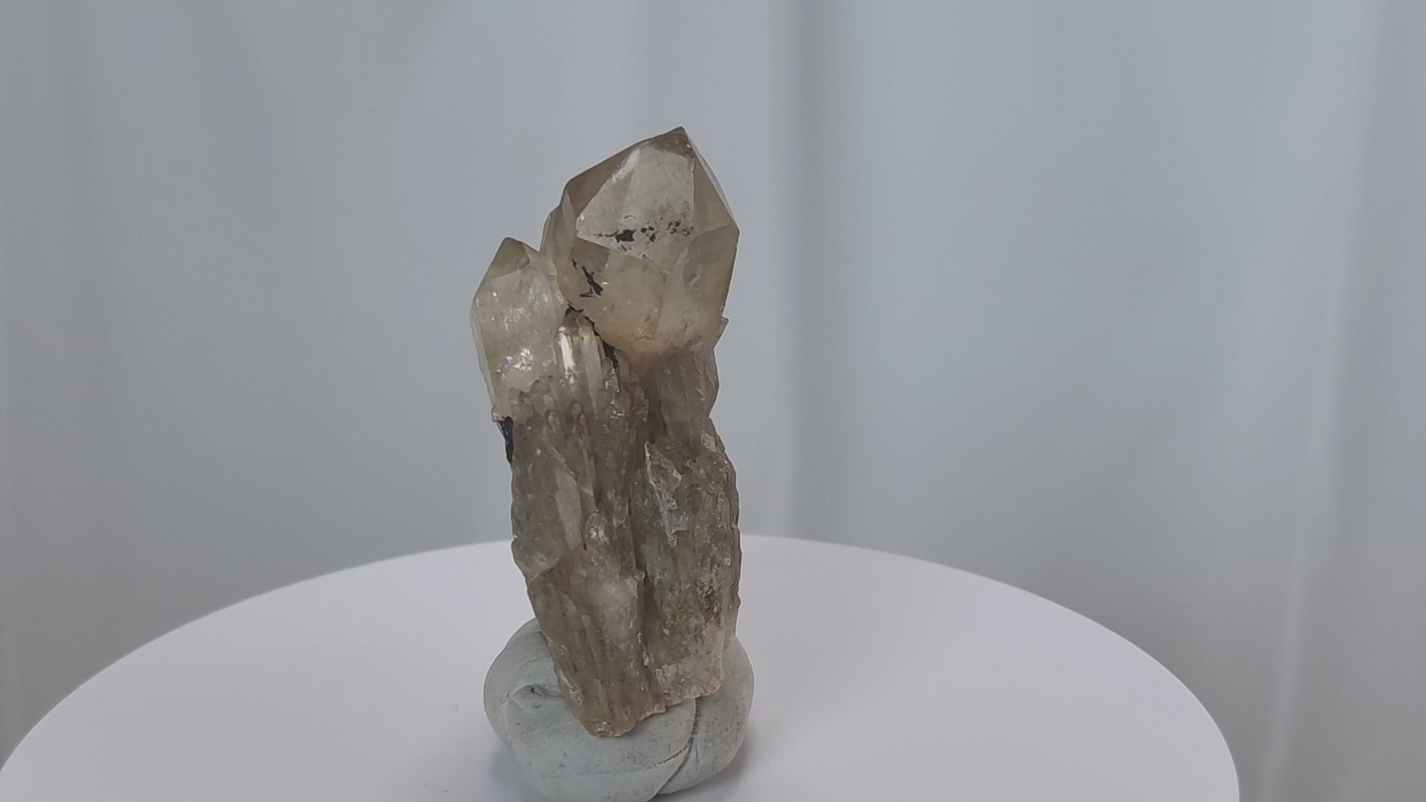 Kundalini Citrine Quartz is a stunning and rare variety of Citrine found exclusively in the Democratic Republic of Congo. This Natural Citrine is also characterized by a distinct formation of multiple terminated smaller Kundalini Quartz crystals.