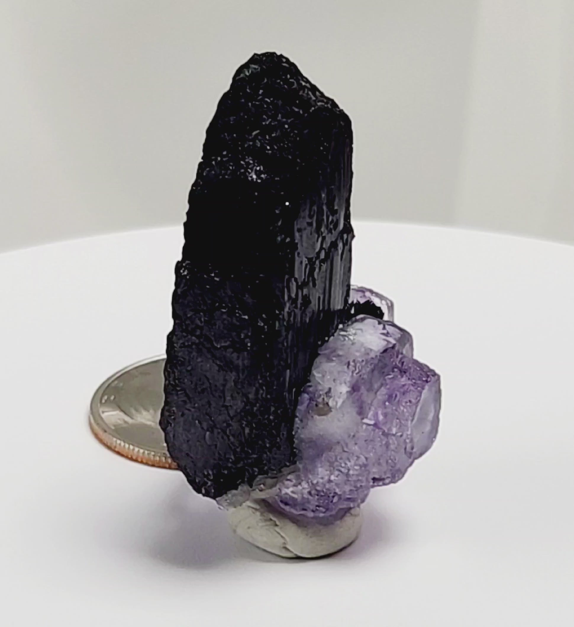 This specimen also has an amazing wolframite "tower" with a pyrite widow.&nbsp; Seriously pure magic from our mineral kingdom.www.4crones.com