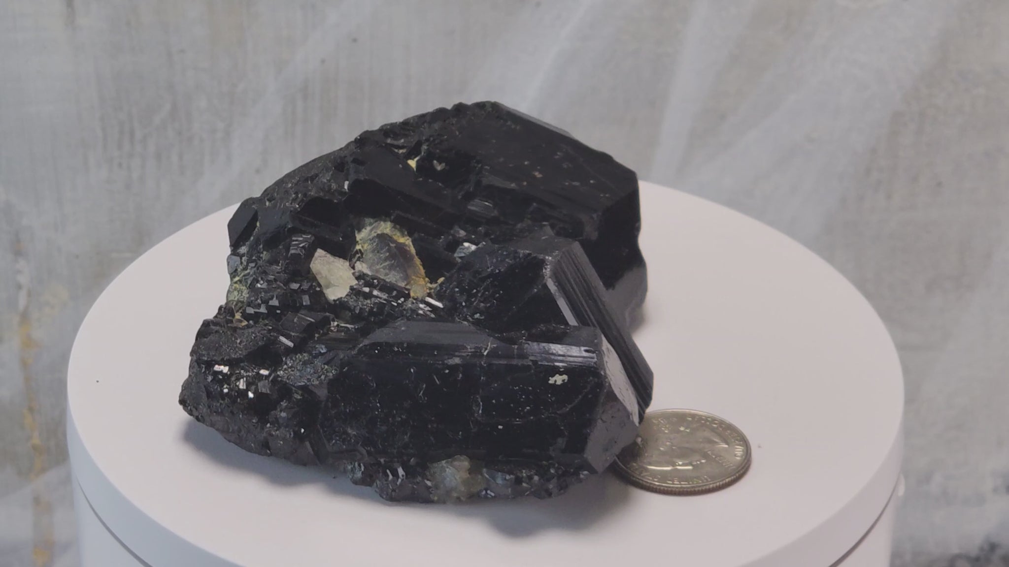  High-quality Black Tourmaline (Schorl) from Erongo, Namibia is an amazingly beautiful specimen with very clear geometric faceting similar to the three-pointed star and is referred to as the Mercedes top by many mineral collectors. www.4crones.com