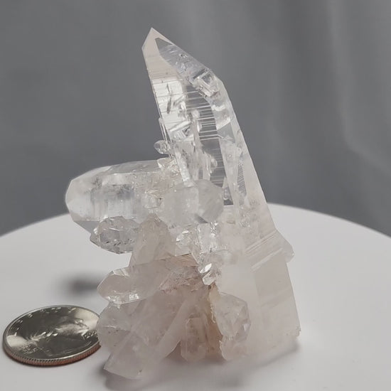 Our Lithium Quartz crystals are to die for. These dazzling specimens are astonishingly crystal clear with the softest touches of pinks and mauves. The Lumerian lines are so crisp and clean you can almost hear the ancient stories pouring out of them. These beauties will take your breath away, we kid you not. www.4crones.com