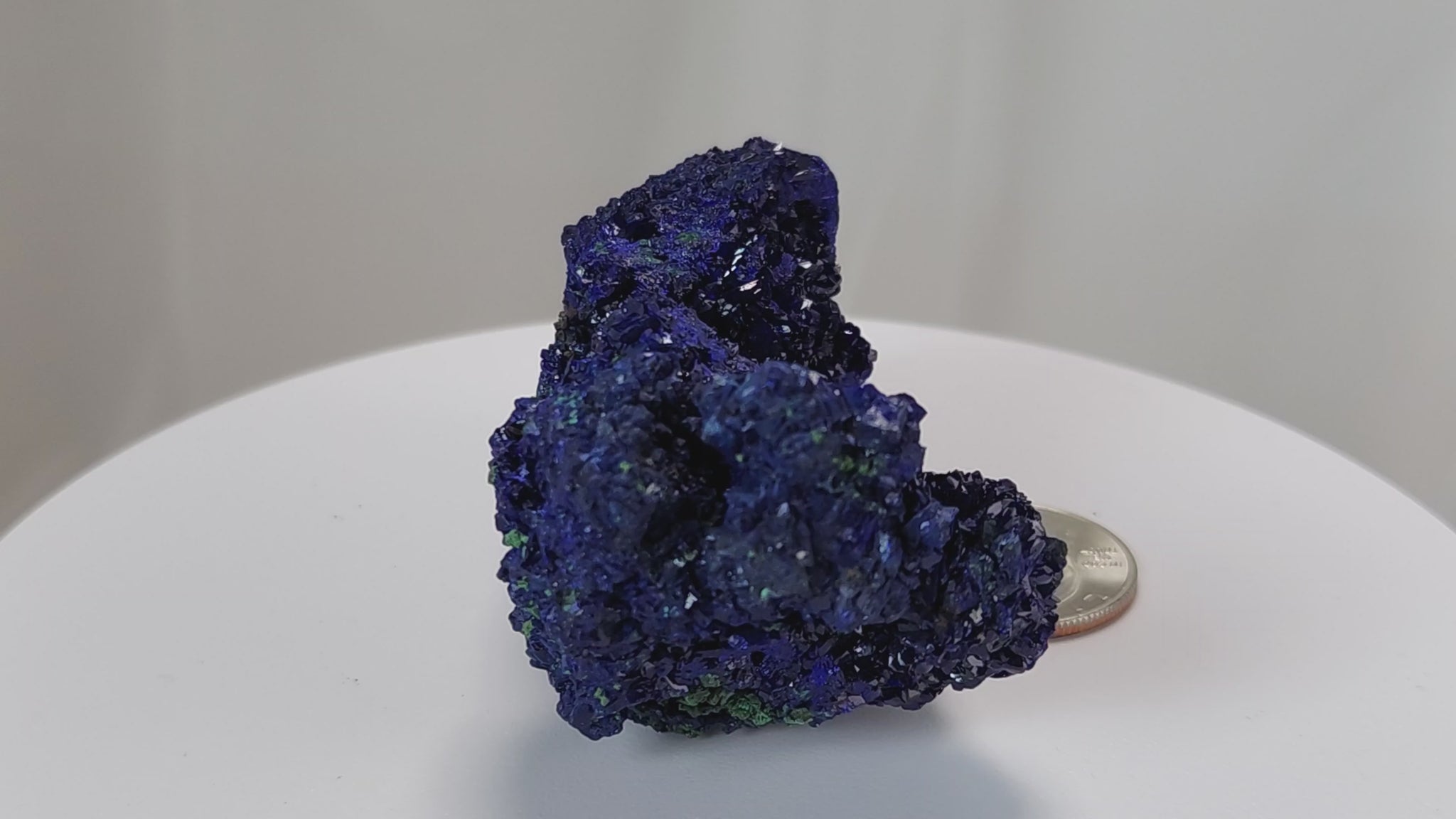 4 Crones Azurite-Malachite specimens are so luscious, with spectacular gemmy azurite crystals showing off the heavenly deep blue colors they are renowned for. They can be found in combination with Malachite acting as a “matrix” of sorts. Azurite is often found in nature mixed with Malachite. With more water content Azurite becomes Malachite. We think of them as siblings whose differing energies complement each other:) www.4crones.com
