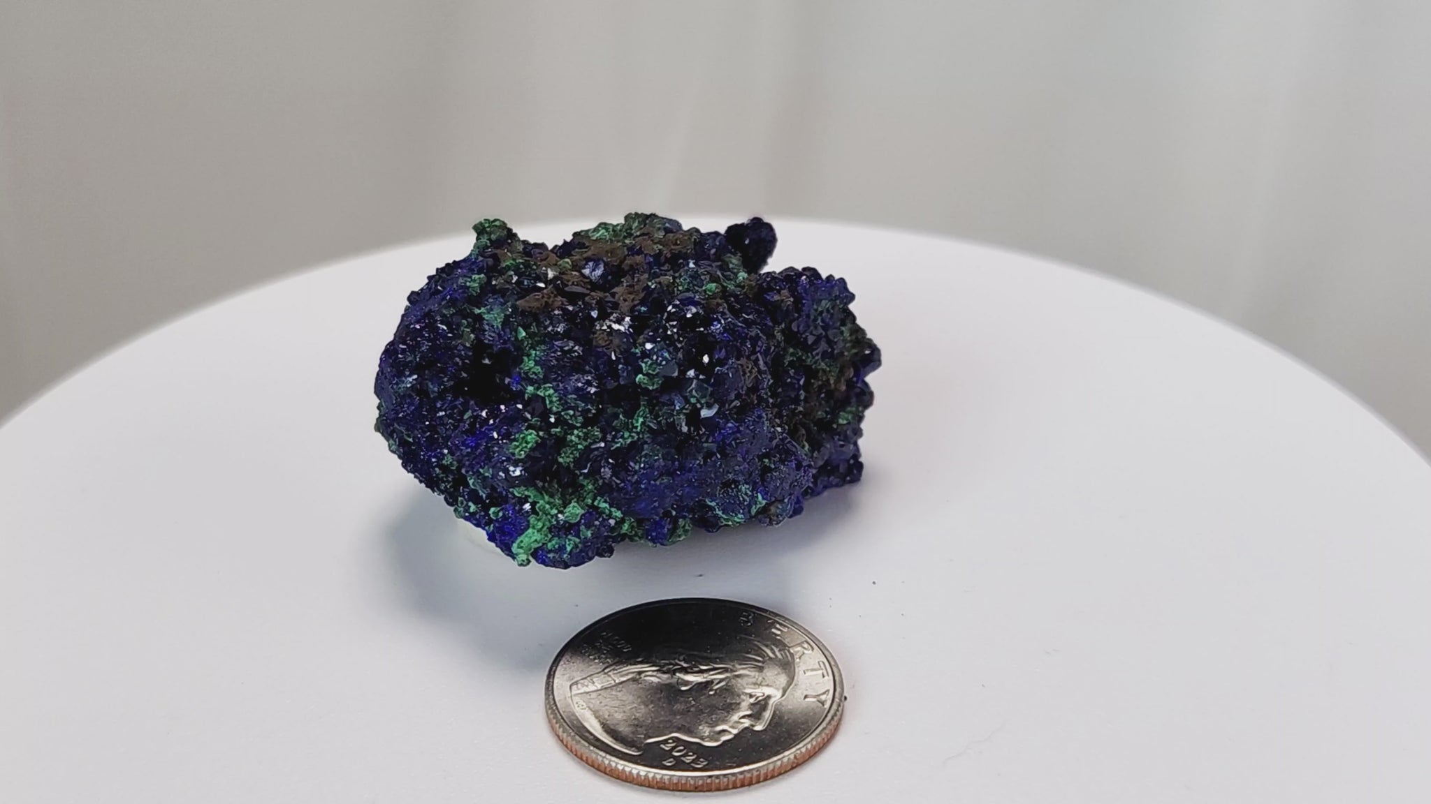 4 Crones Azurite-Malachite specimens are so luscious, with spectacular gemmy azurite crystals showing off the heavenly deep blue colors they are renowned for. They can be found in combination with Malachite acting as a “matrix” of sorts. Azurite is often found in nature mixed with Malachite. With more water content Azurite becomes Malachite. We think of them as siblings whose differing energies complement each other:) www.4crones.com