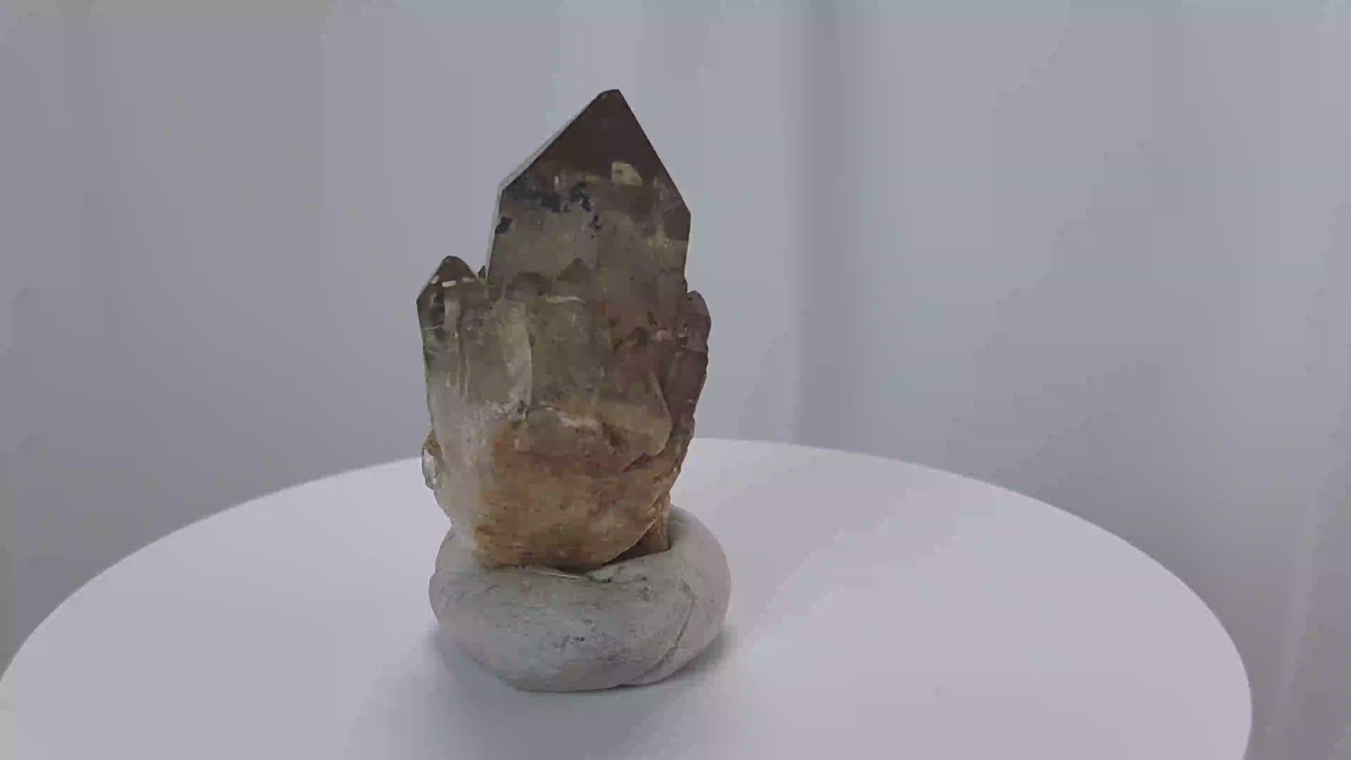 Kundalini Citrine Quartz is a stunning and rare variety of Citrine found exclusively in the Democratic Republic of Congo. This Natural Citrine is also characterized by a distinct formation of multiple terminated smaller Kundalini Quartz crystals.