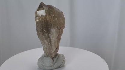 Kundalini Citrine Quartz is a stunning and rare variety of Citrine found exclusively in the Democratic Republic of Congo. This Natural Citrine is also characterized by a distinct formation of multiple terminated smaller Kundalini Quartz crystals.