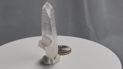 Our Lithium Quartz crystals are to die for. These dazzling specimens are astonishingly crystal clear with the softest touches of pinks and mauves. The Lumerian lines are so crisp and clean you can almost hear the ancient stories pouring out of them. These beauties will take your breath away, we kid you not. www.4crones.com